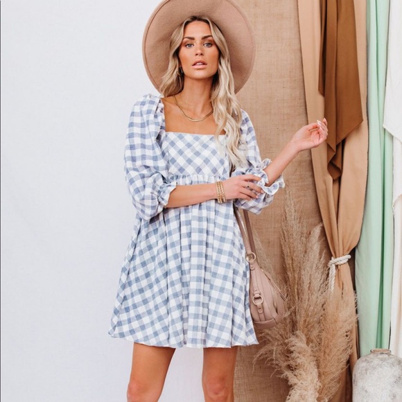 BNWT Reality Check Pocketed Babydoll Dress - Blue - Picture 4 of 10